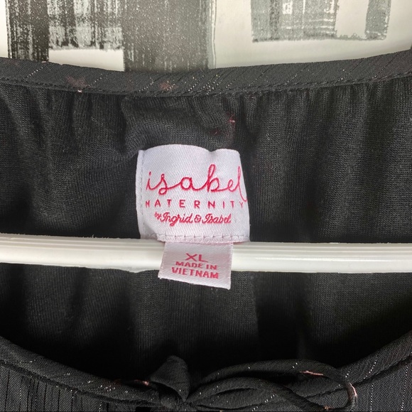 Isabel Maternity | Star Pattern Black Maxi Dress - Picture 4 of 8